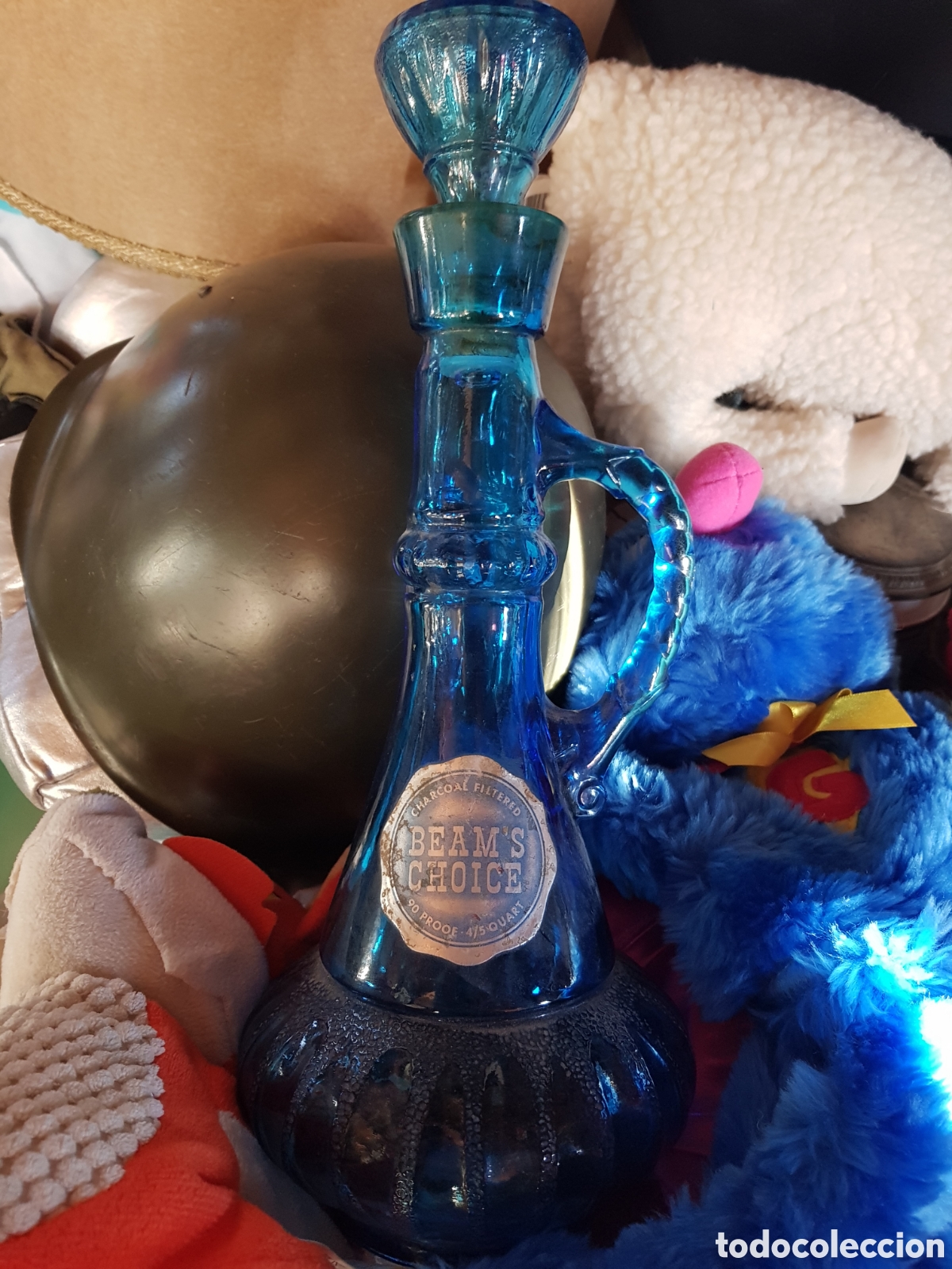 Antig&uuml;edades: ANTIGUA BOTELLA DE CRISTAL MURANO DE WHISKY KENTUCHY