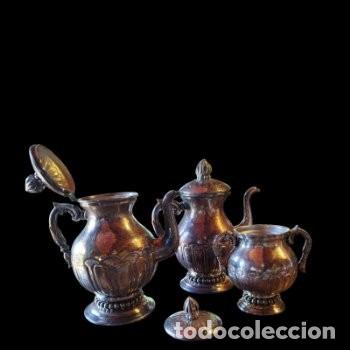 Antig&uuml;edades: JUEGO DE CAF&Eacute; PLATEADO - Foto 1