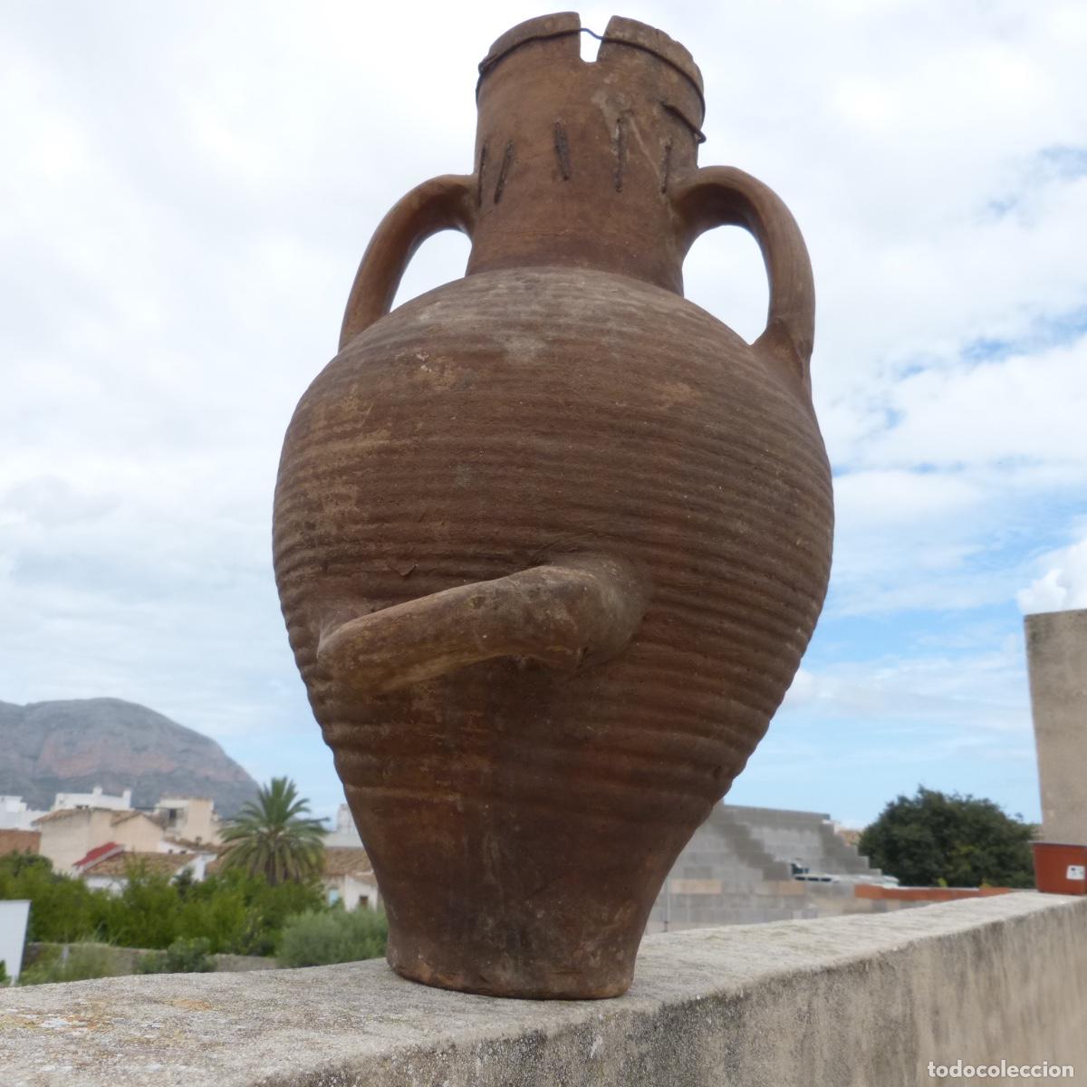 Antig&uuml;edades: Antiguo cantaro o medida para vino, alfar extinto, castellon norte, tarragona sur, 47cm, 4450gr.