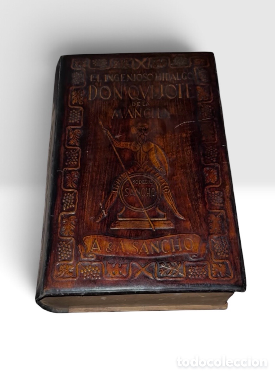 Antig&uuml;edades: ESTUCHE LIBRO DON QUIJOTE DE LA MANCHA BODEGAS SANCHO PUERTO DE SANTA MARIA A & A SANCHO CERVANTES