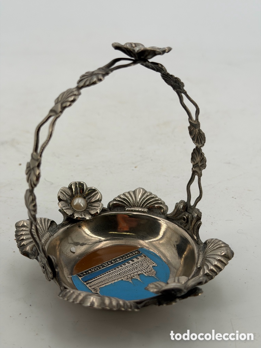 Antig&uuml;edades: Antiguo Cesto Plateado - Foto 2
