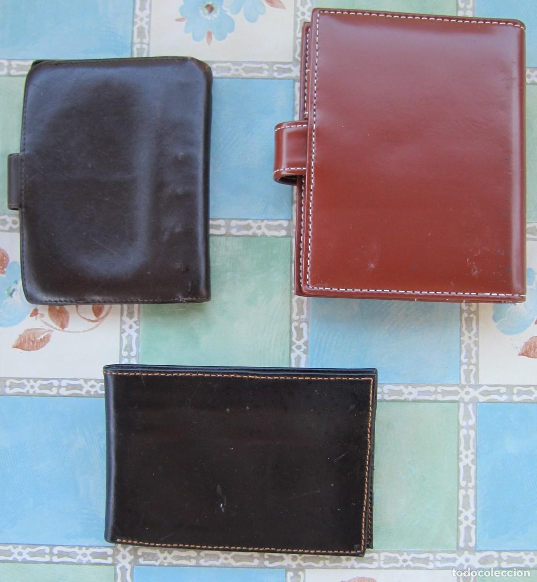 Antig&uuml;edades: LOTE DE 3 CARTERAS DE PIEL - Foto 2
