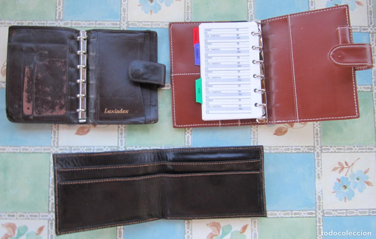Antig&uuml;edades: LOTE DE 3 CARTERAS DE PIEL - Foto 3