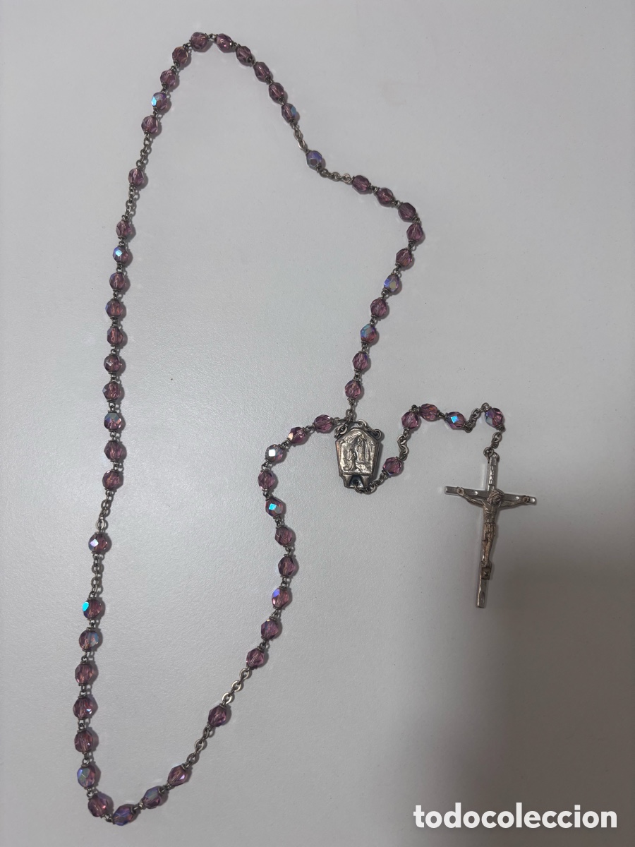 Antig&uuml;edades: Rosario morado y plateado - Foto 2
