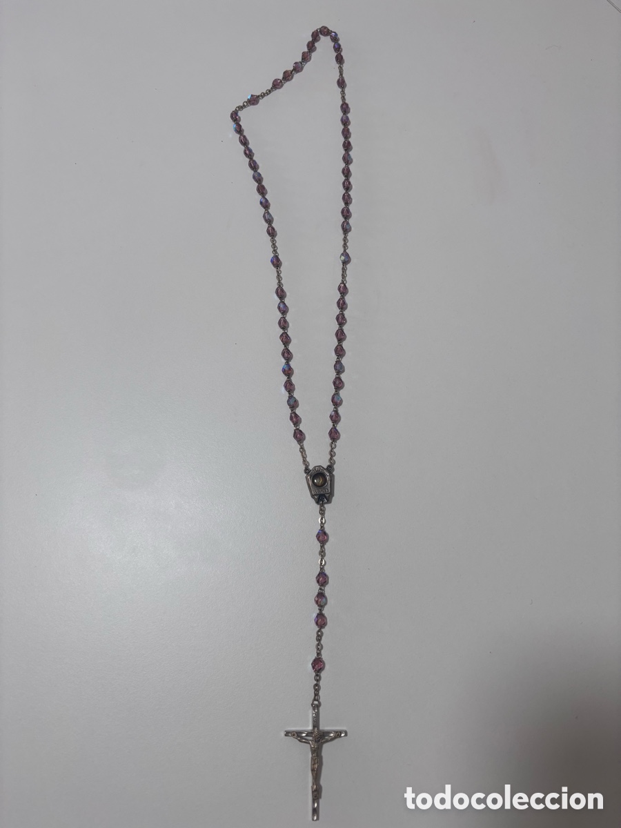 Antig&uuml;edades: Rosario morado y plateado - Foto 3