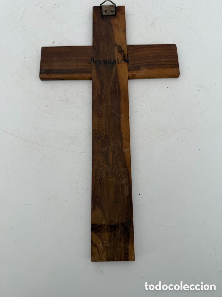 Antig&uuml;edades: Antigua Cruz de Madera Jerusal&eacute;n - Foto 3