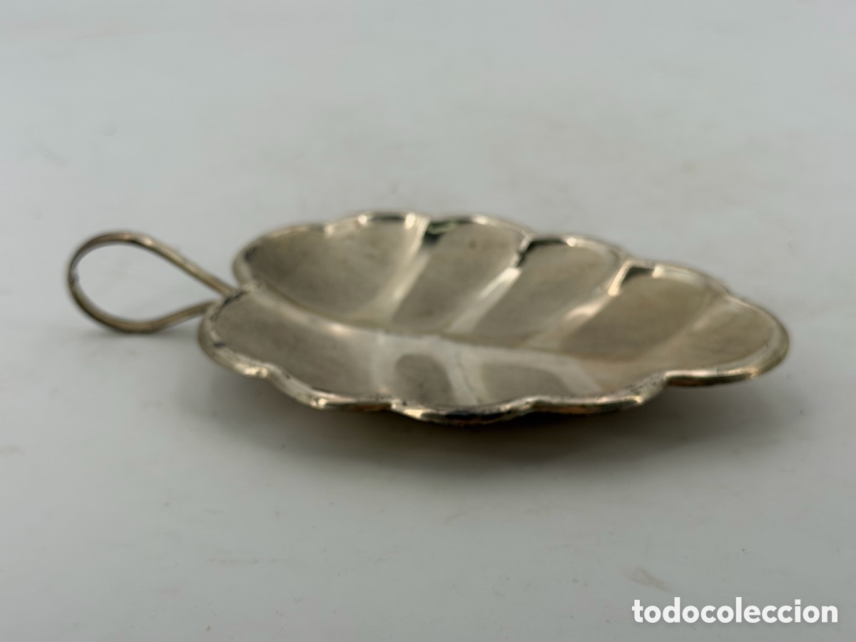 Antig&uuml;edades: Bandeja Hoja Chapada en Plata - Foto 2