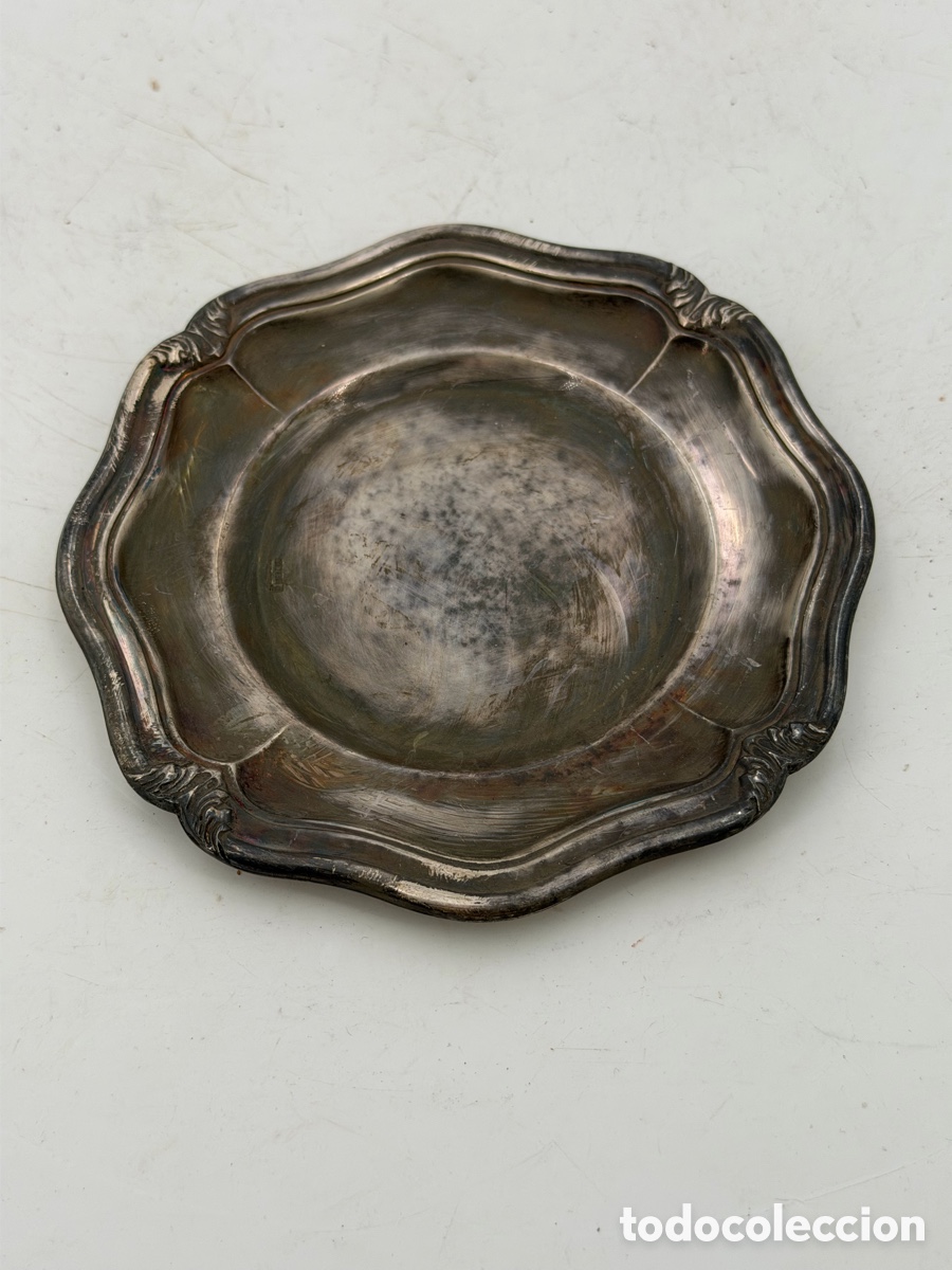 Antig&uuml;edades: Antigua Bandeja Plateada - Foto 3