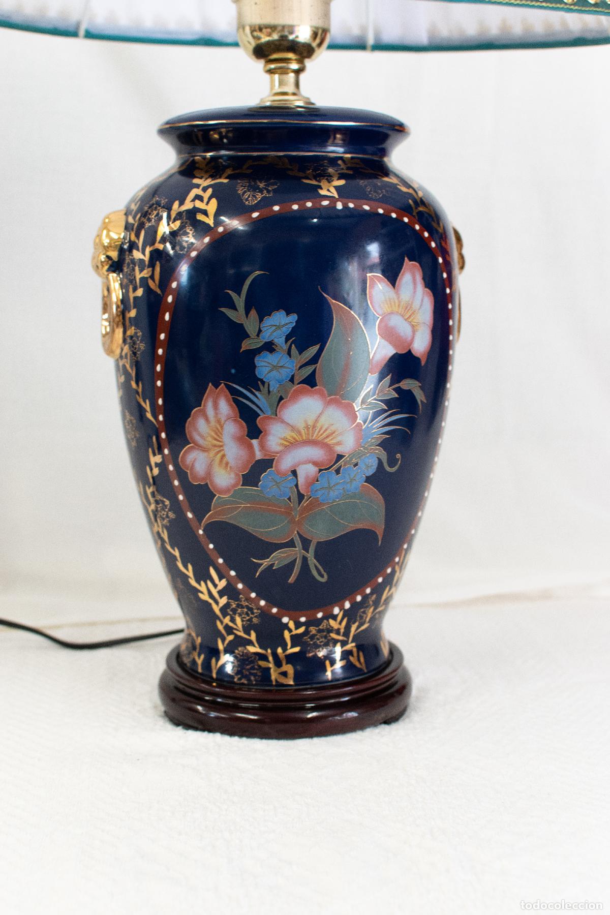 Antig&uuml;edades: L&aacute;mpara de porcelana - Foto 2