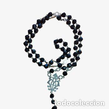 Antiques: ROSARIO DE AZABACHE Y PLATA