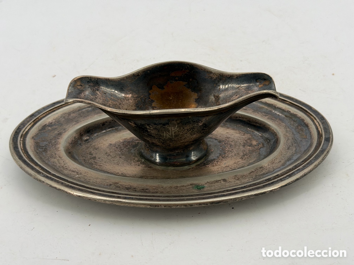 Antig&uuml;edades: Antigua Salsera Plateada - Foto 2