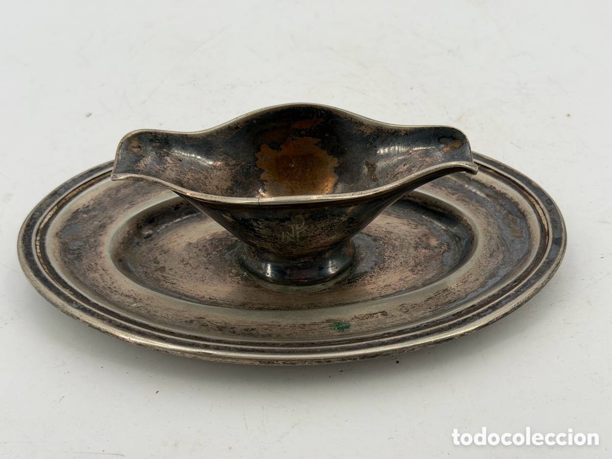 Antig&uuml;edades: Antigua Salsera Plateada - Foto 3