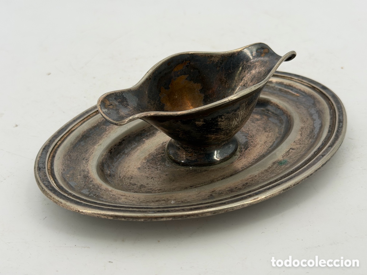 Antig&uuml;edades: Antigua Salsera Plateada - Foto 4