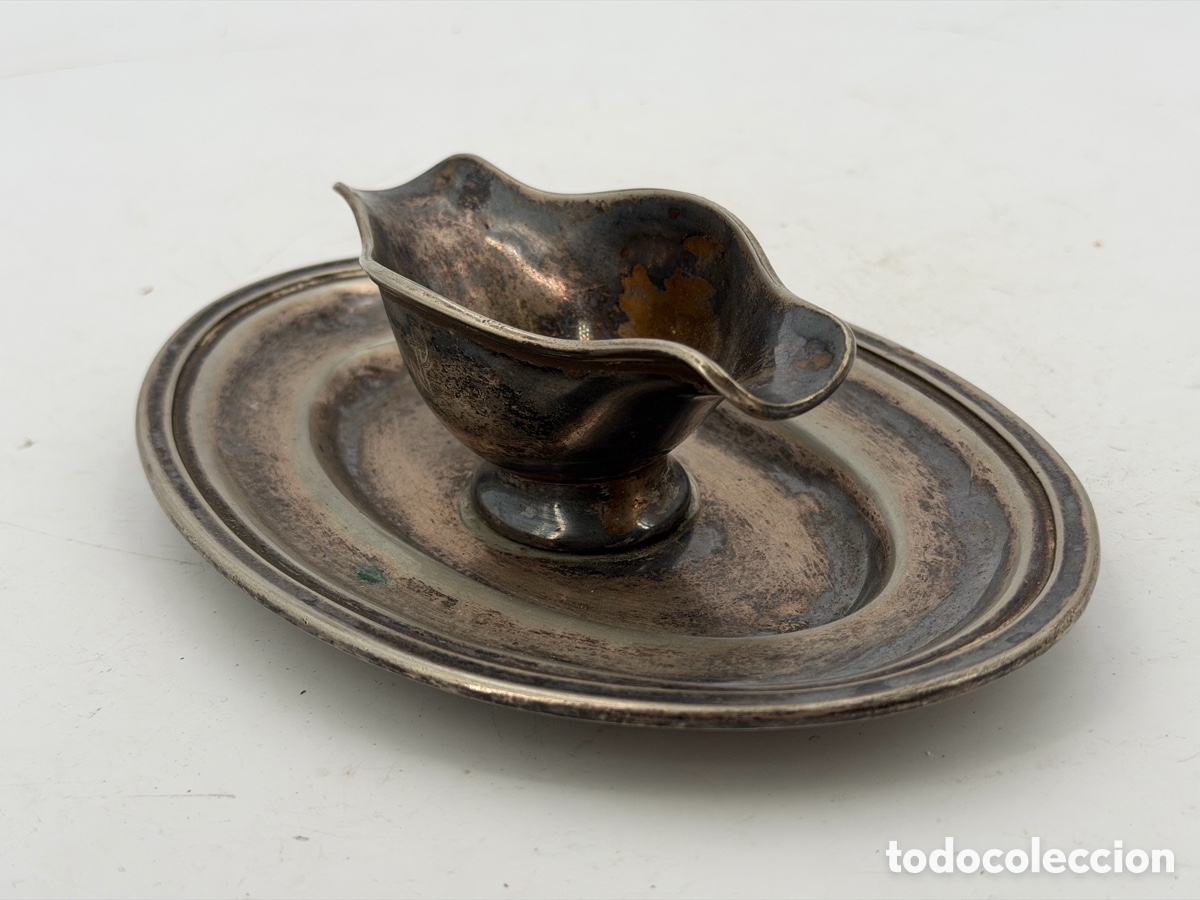 Antig&uuml;edades: Antigua Salsera Plateada - Foto 5