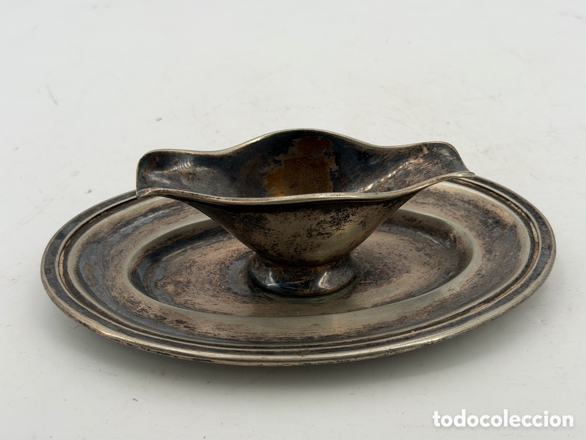 Antig&uuml;edades: Antigua Salsera Plateada - Foto 6