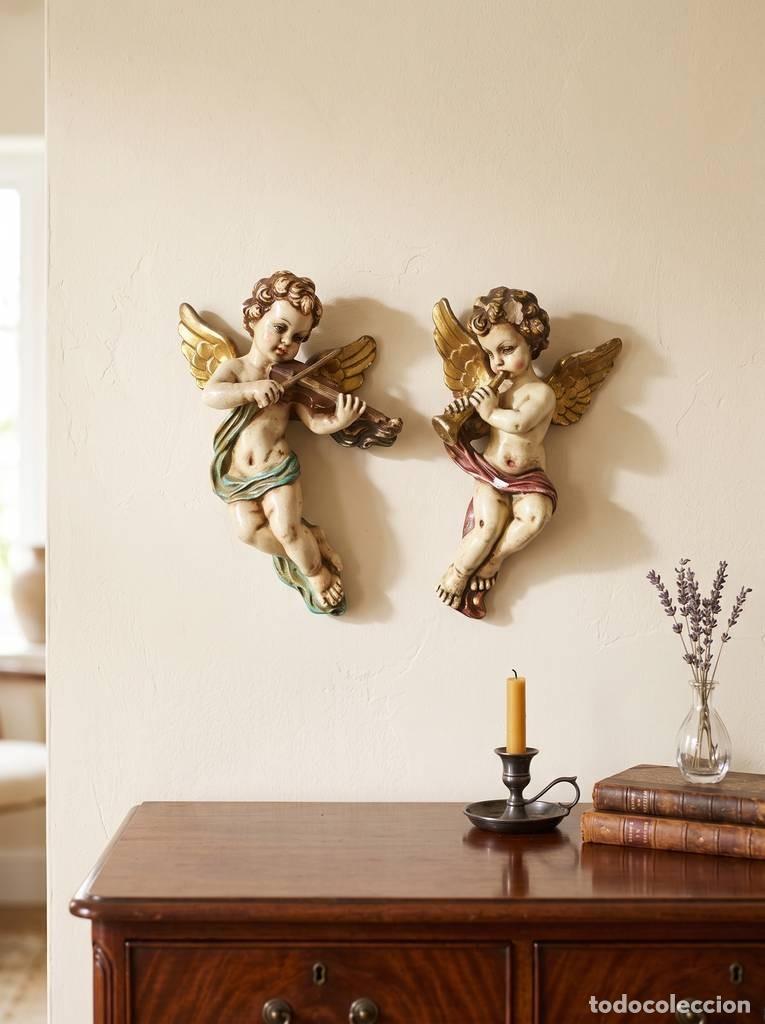 Antig&uuml;edades: FIGURAS DE ANGELITOS PARA COLGAR - Foto 1