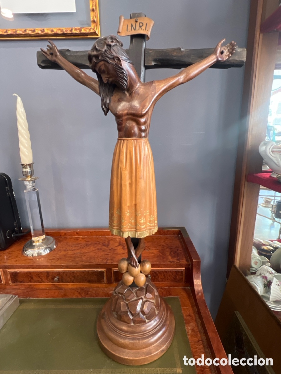 Antig&uuml;edades: SANTO CRISTO DE BURGOS, TALLADO EN MADERA