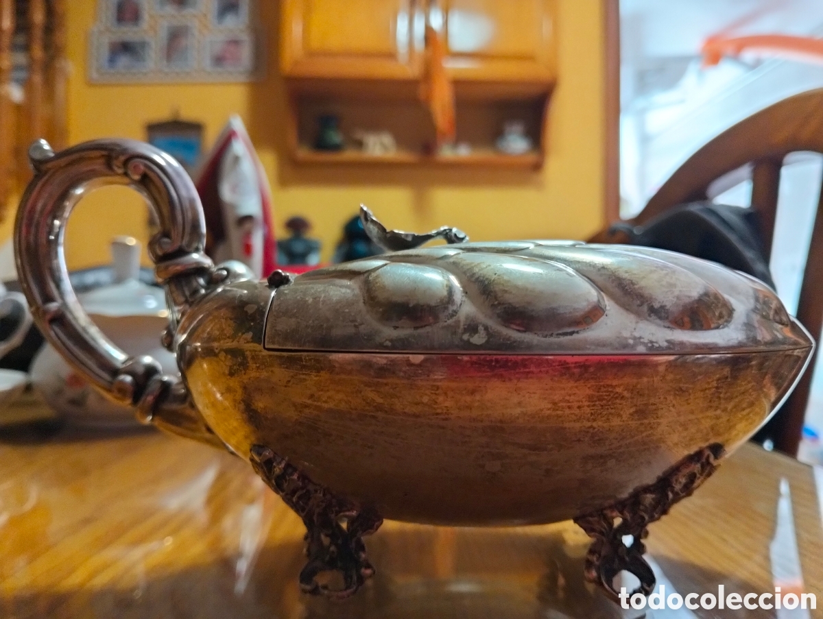 Antig&uuml;edades: Mantequillera de plata - Foto 2
