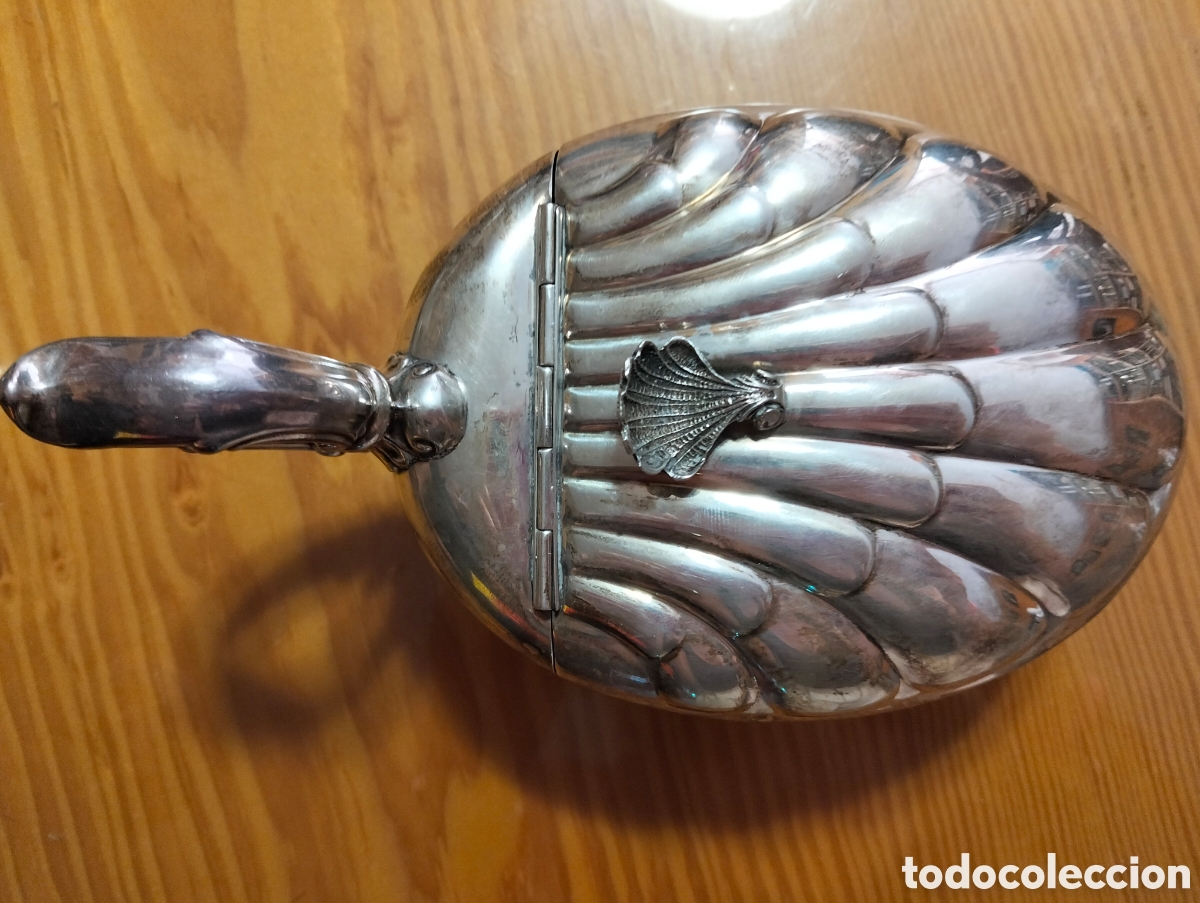 Antig&uuml;edades: Mantequillera de plata - Foto 5