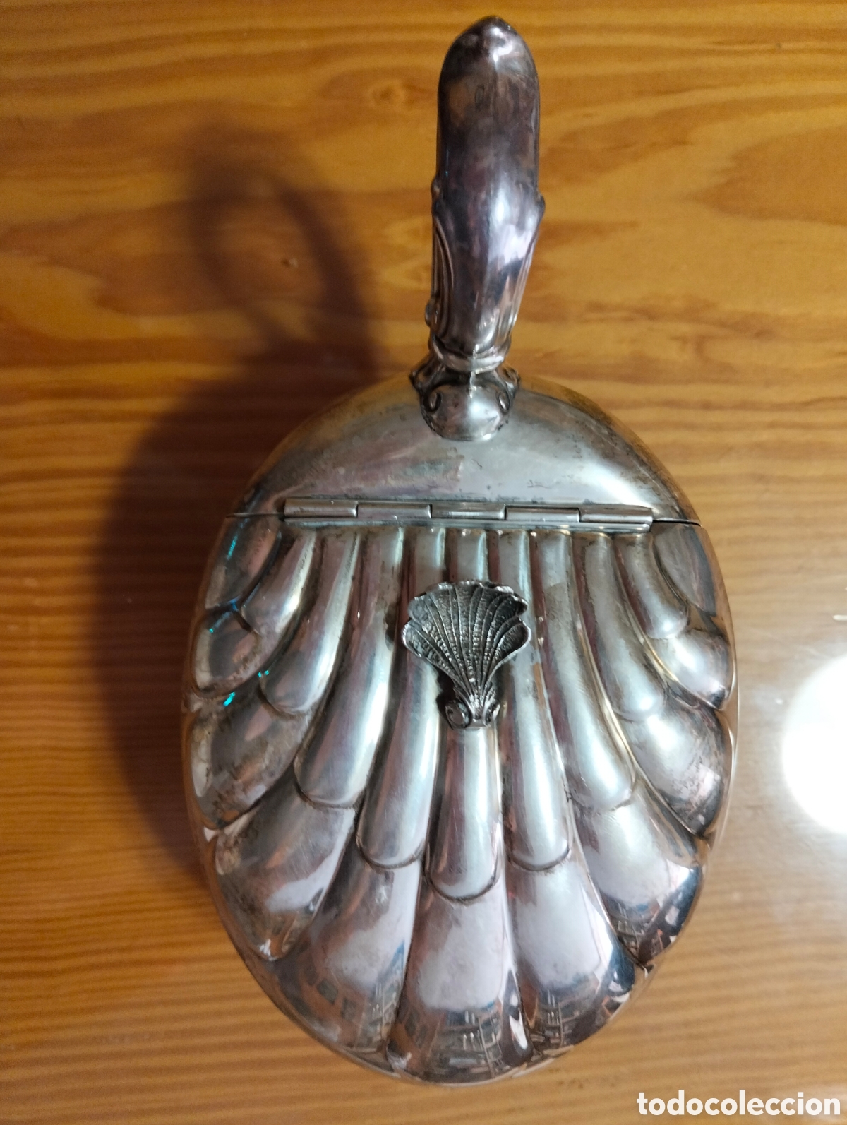Antig&uuml;edades: Mantequillera de plata - Foto 1