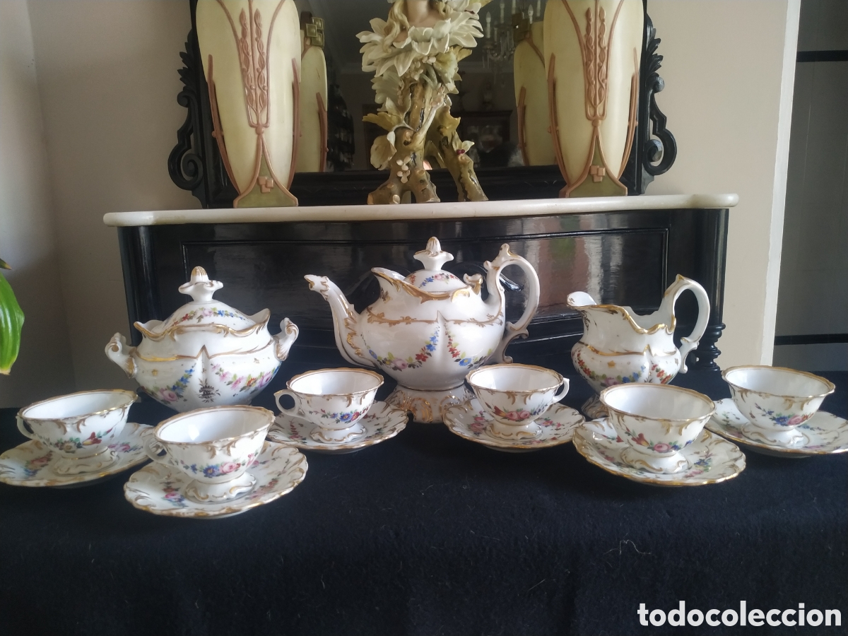 Antiques: Juego de caf&eacute; &rdquo;Viejo Paris &rdquo; .Siglo XIX