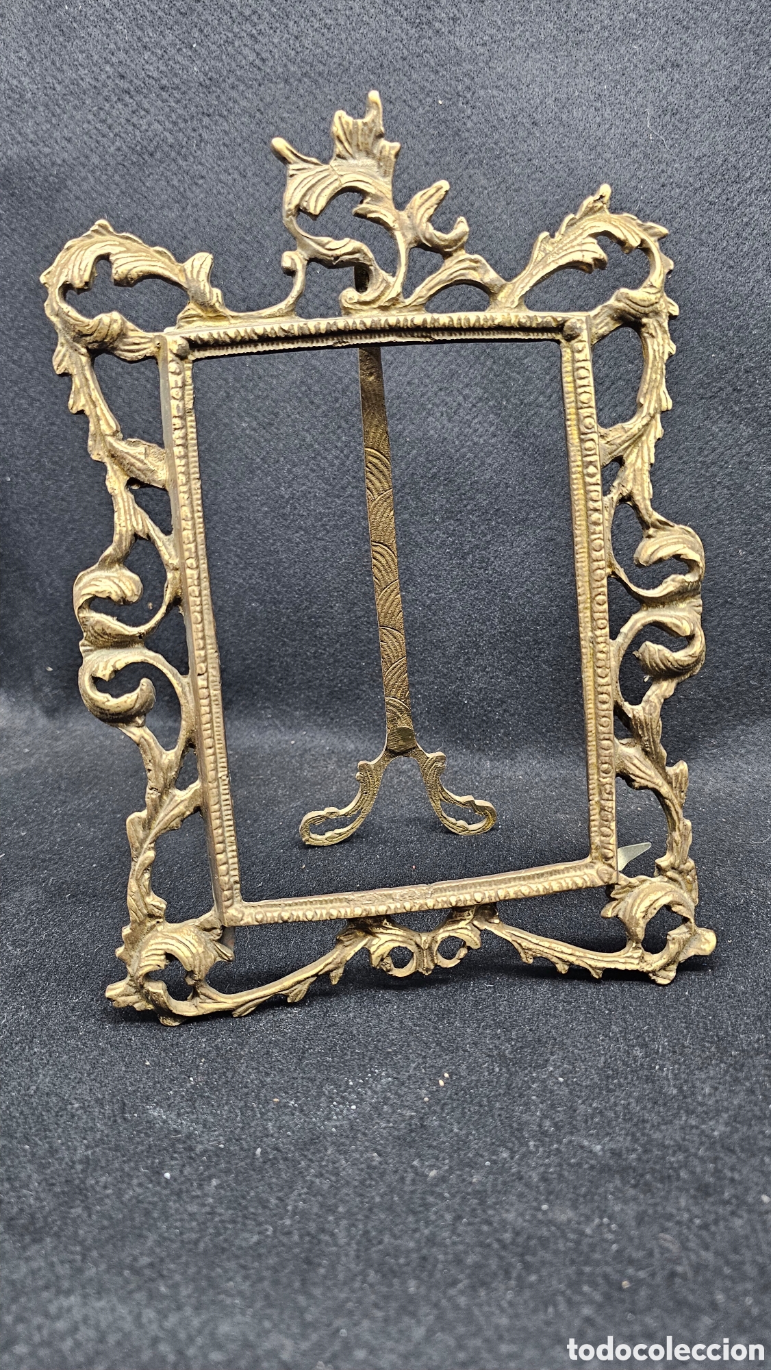Antiquit&auml;ten: Antiguo portafotos de bronce