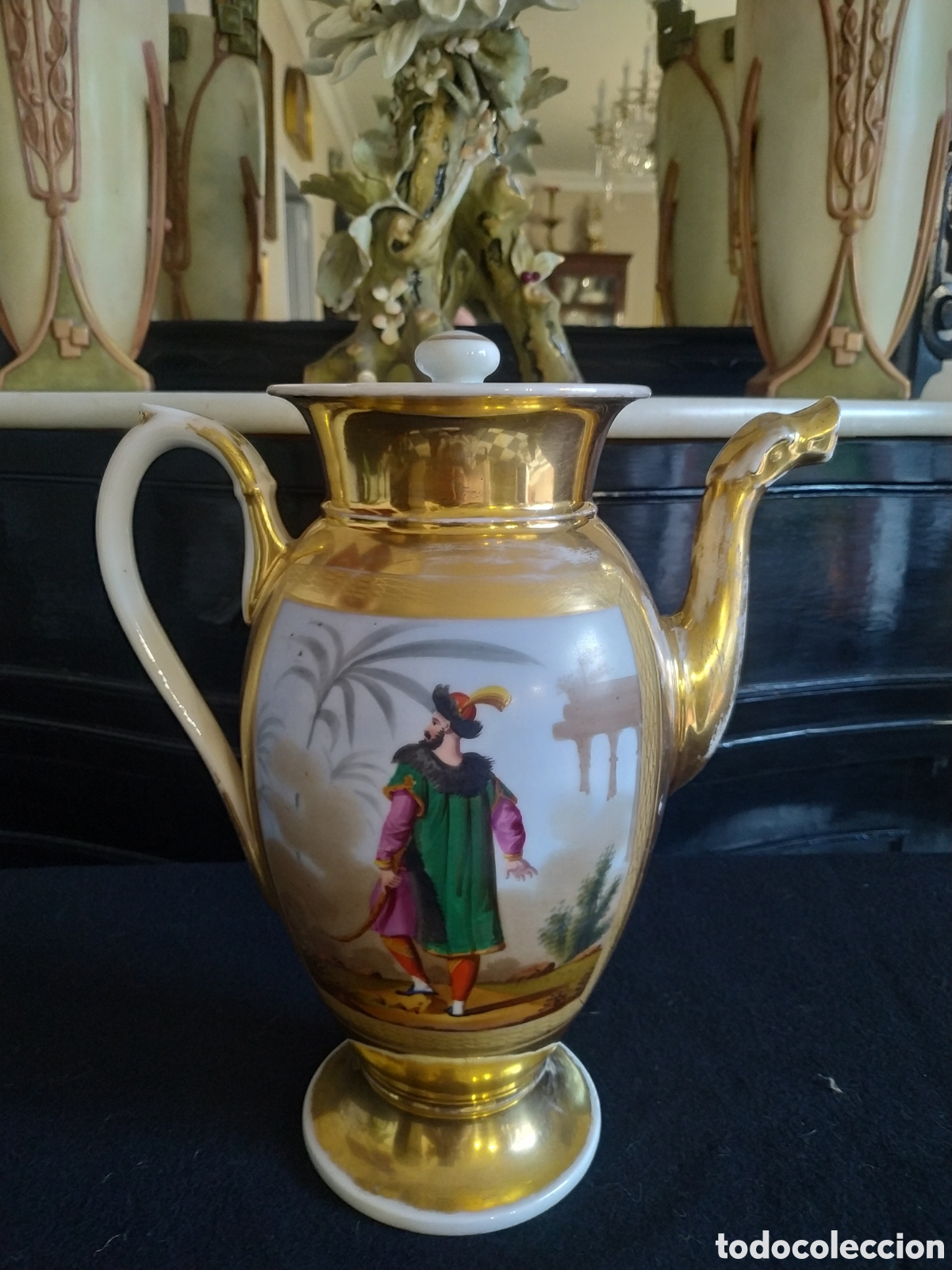 Antig&uuml;edades: Cafetera Isabelina .Hac&iacute;a 1850 - Foto 3