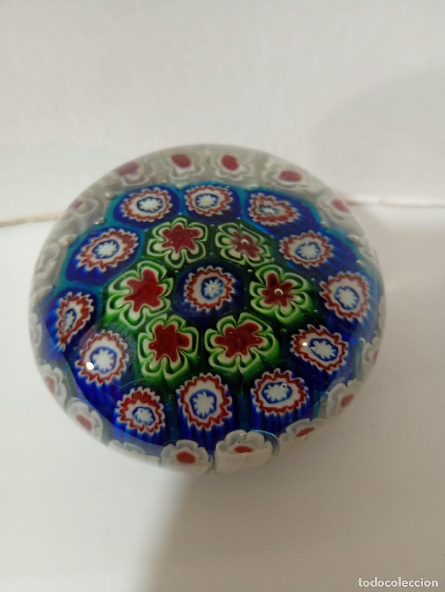 Antiquit&eacute;s: PISAPAPELES BOLA CRISTAL MILLEFIORI
