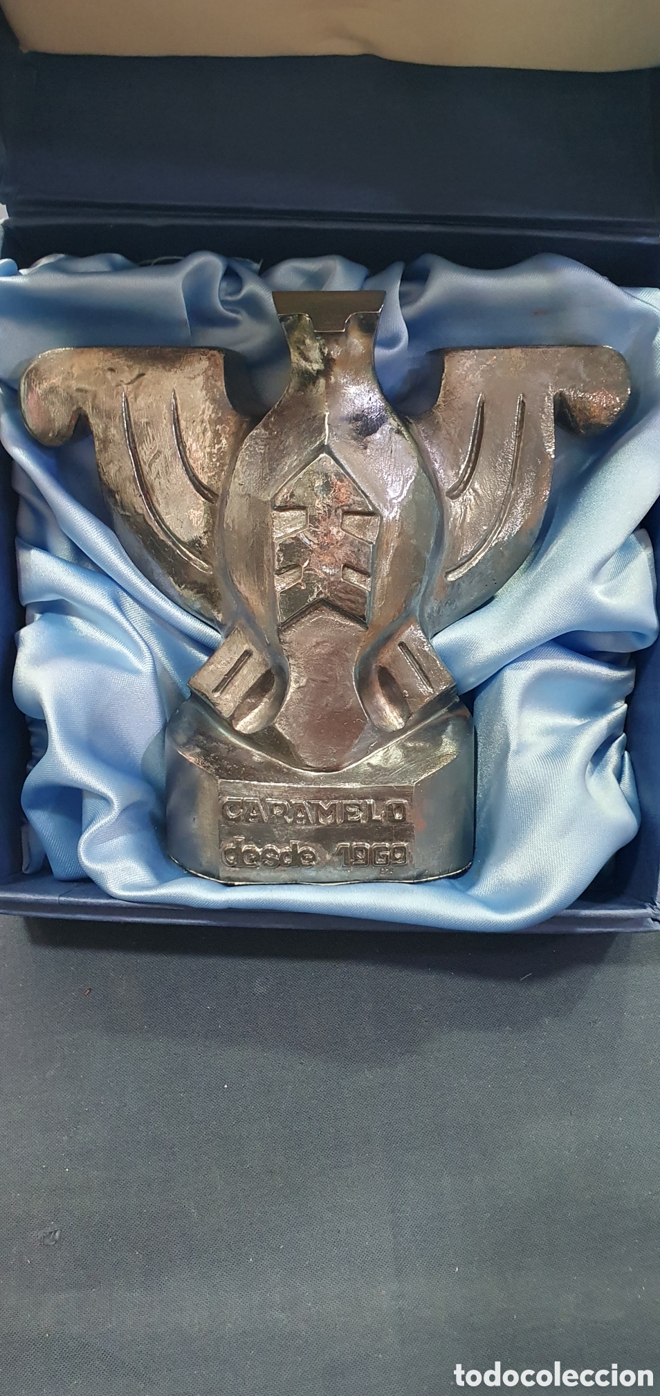 Antig&uuml;edades: Rara escultura plata de ley. Escultor Romero. Fabrica Caramelo. (L140)