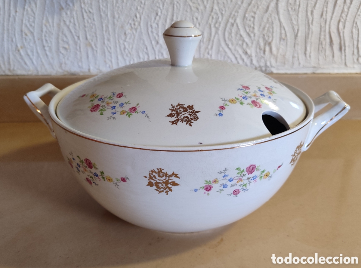 Antig&uuml;edades: Sopera de porcelana San Claudio - Foto 2