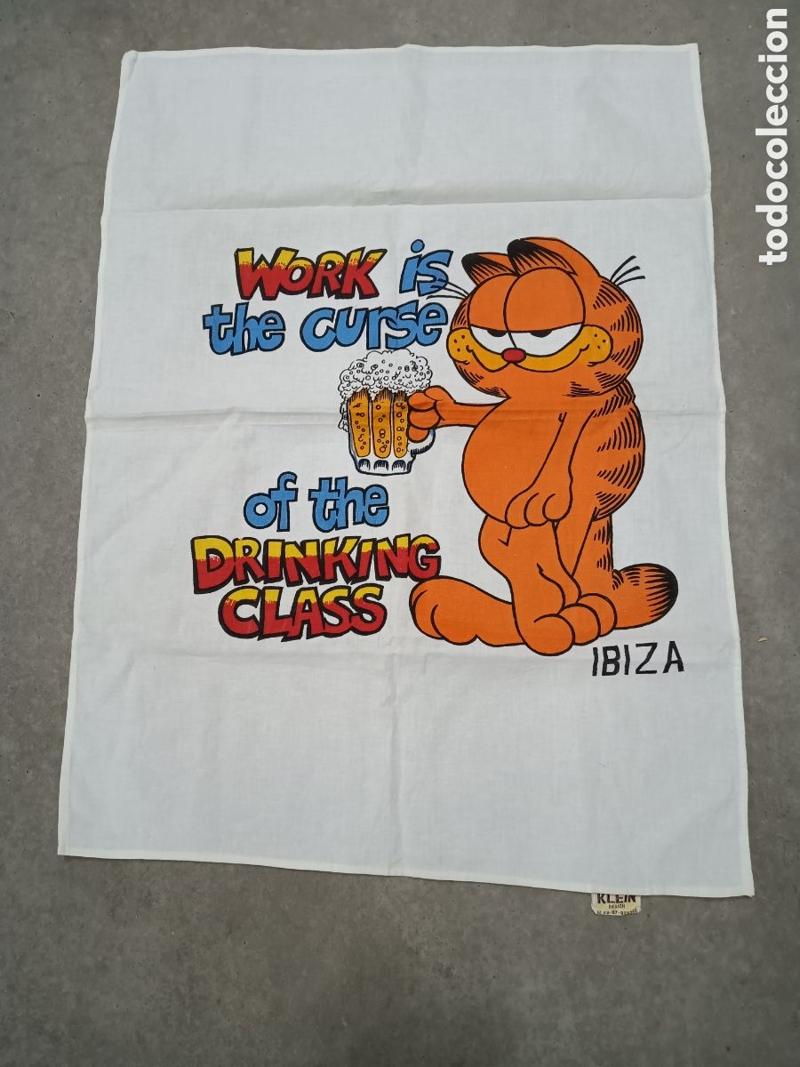 Antig&uuml;edades: FUNDA DE ALMOHADA GARFIELD A&Ntilde;OS 70 - 70x53cm