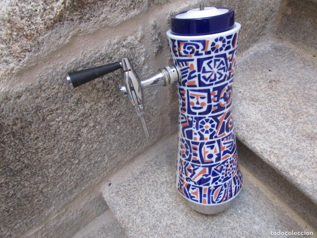 Antig&uuml;edades: Grifo tirador cerveza en porcelana de SARGADELOS - FALTA LA GALLETA SUPERIOR. + de Estrella Galicia