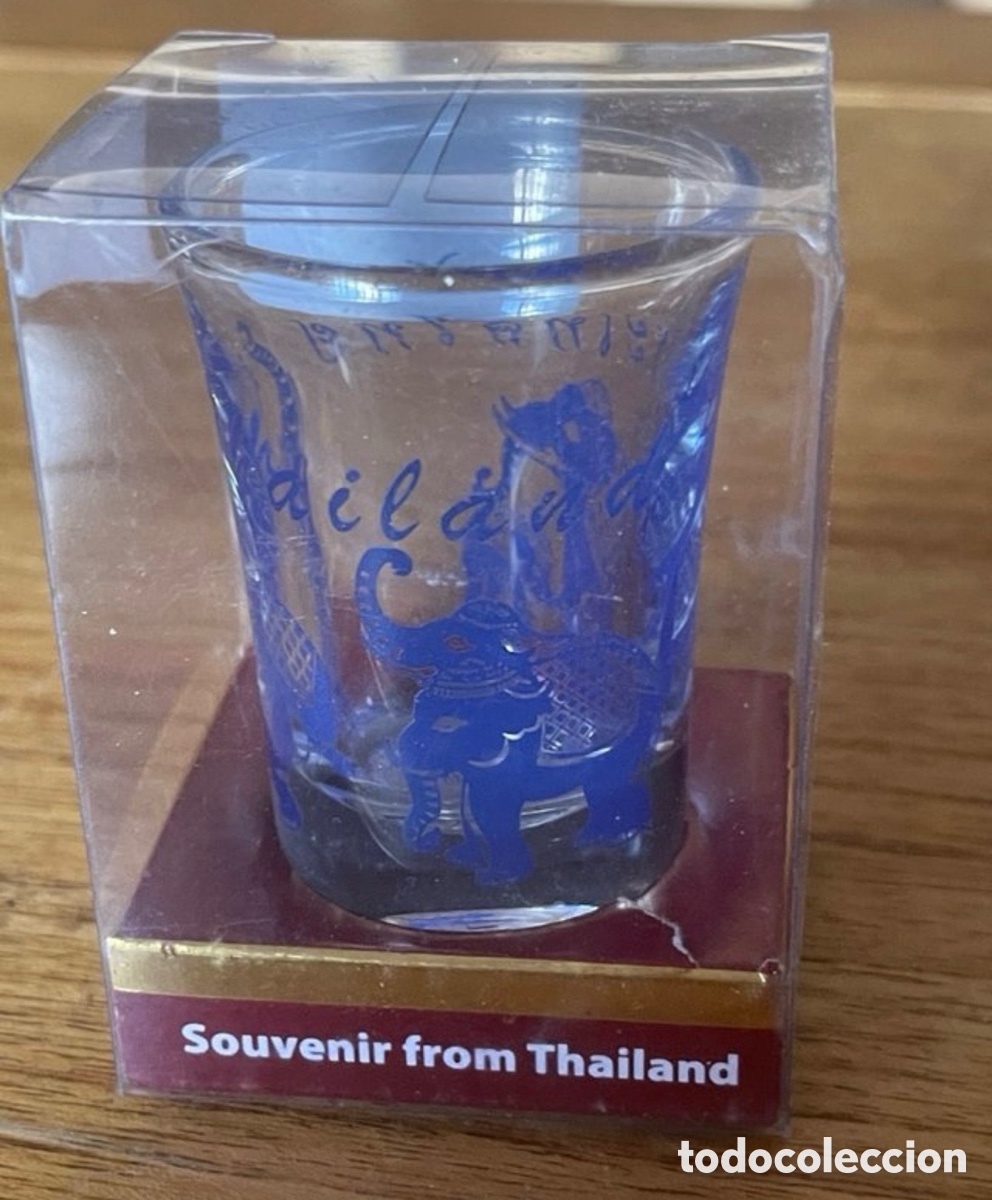 Antig&uuml;edades: Aut&eacute;ntico Vaso de chupito Tailand&eacute;s Azul - Foto 2