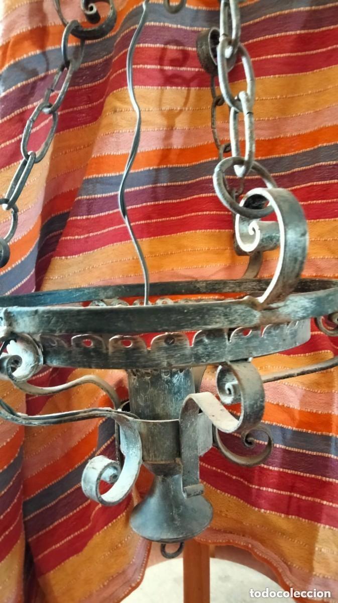 Antig&uuml;edades: lampara rustica de forja - Foto 2