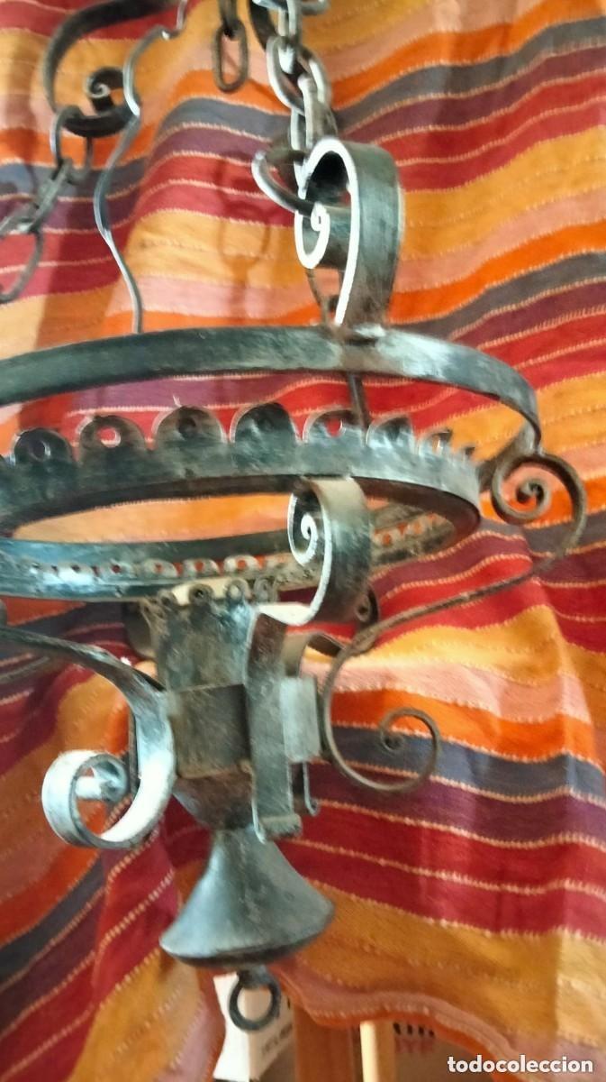 Antig&uuml;edades: lampara rustica de forja - Foto 5