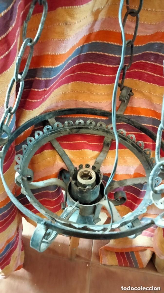 Antig&uuml;edades: lampara rustica de forja - Foto 7