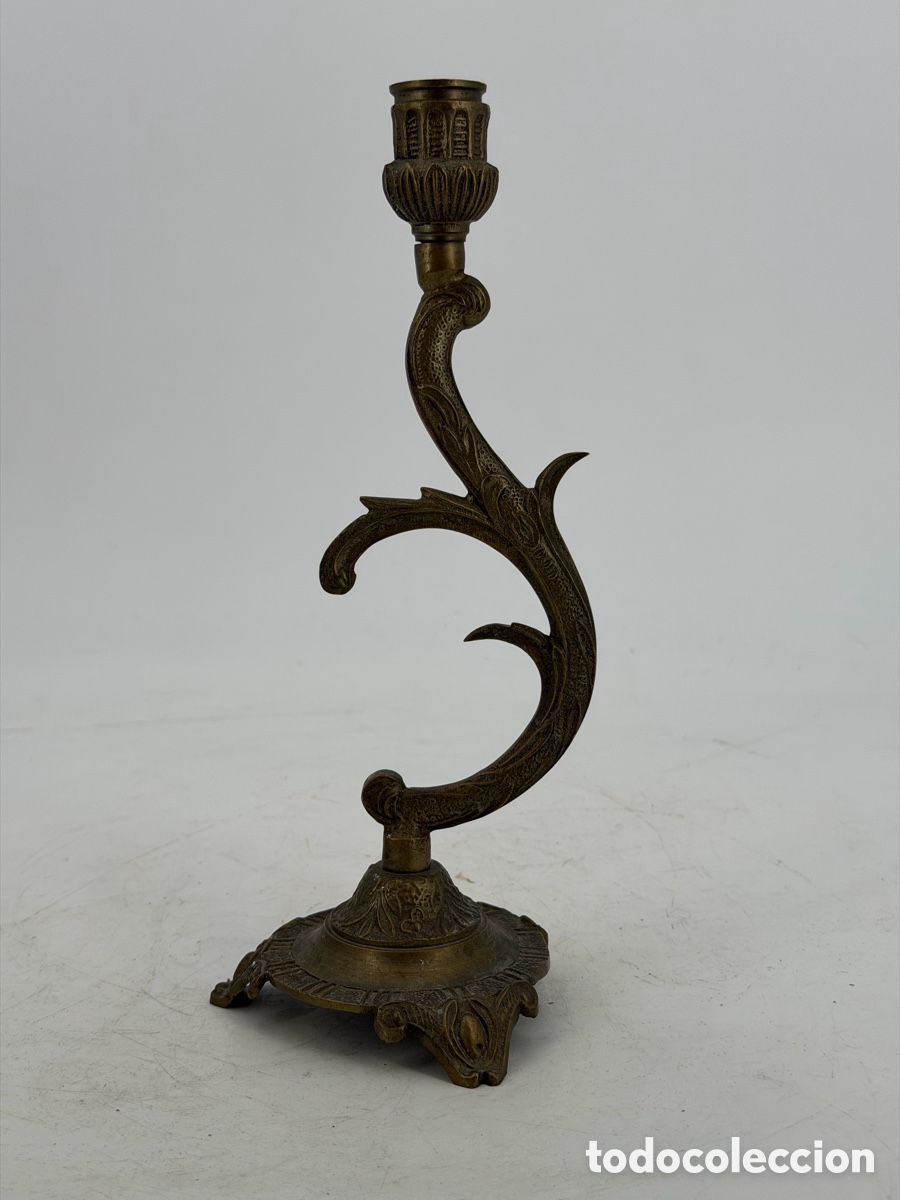 Antig&uuml;edades: Antiguo Candelabro Dorado - Foto 2
