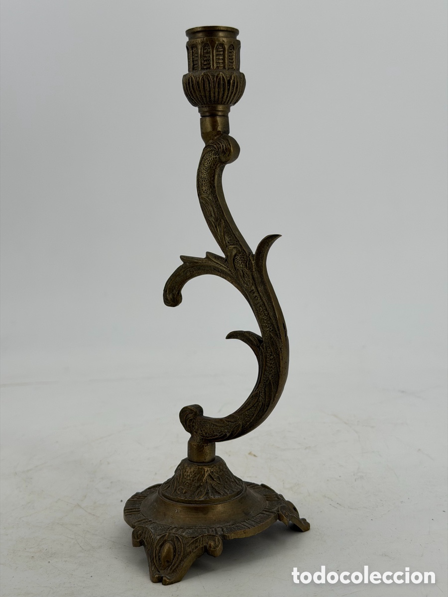 Antig&uuml;edades: Antiguo Candelabro Dorado - Foto 3
