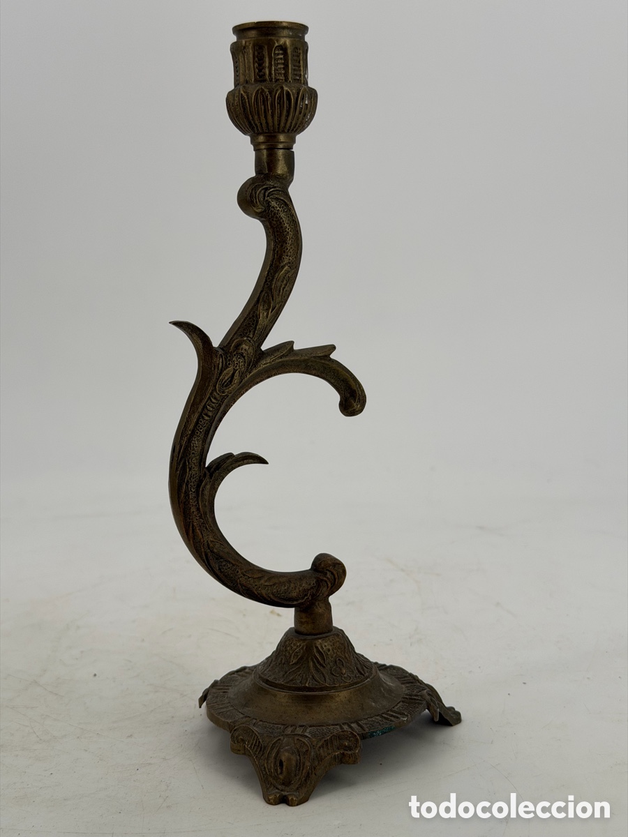 Antig&uuml;edades: Antiguo Candelabro Dorado - Foto 4