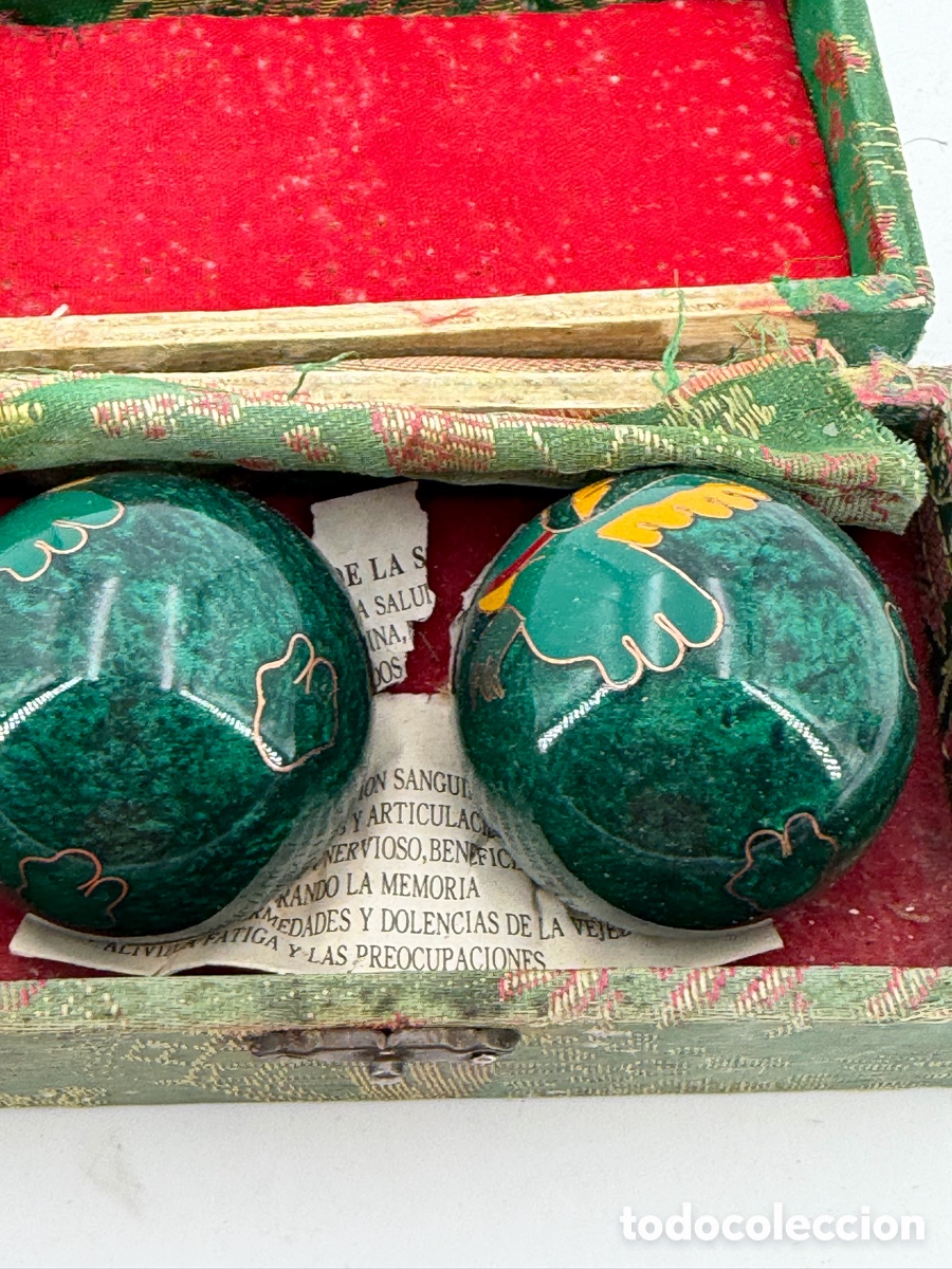 Antig&uuml;edades: Bolas Sonajero Esmaltadas - Foto 3