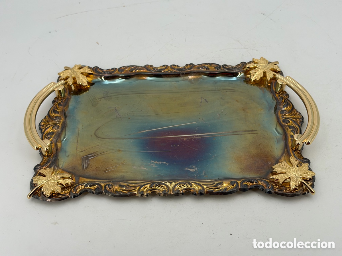 Antig&uuml;edades: Antigua Bandeja Plateada - Foto 4