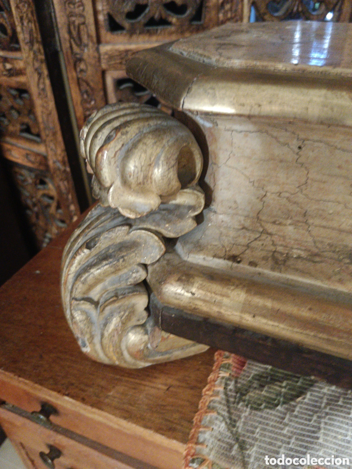Antig&uuml;edades: Antig&uuml;edad Pie de altar siglo xix - Foto 8