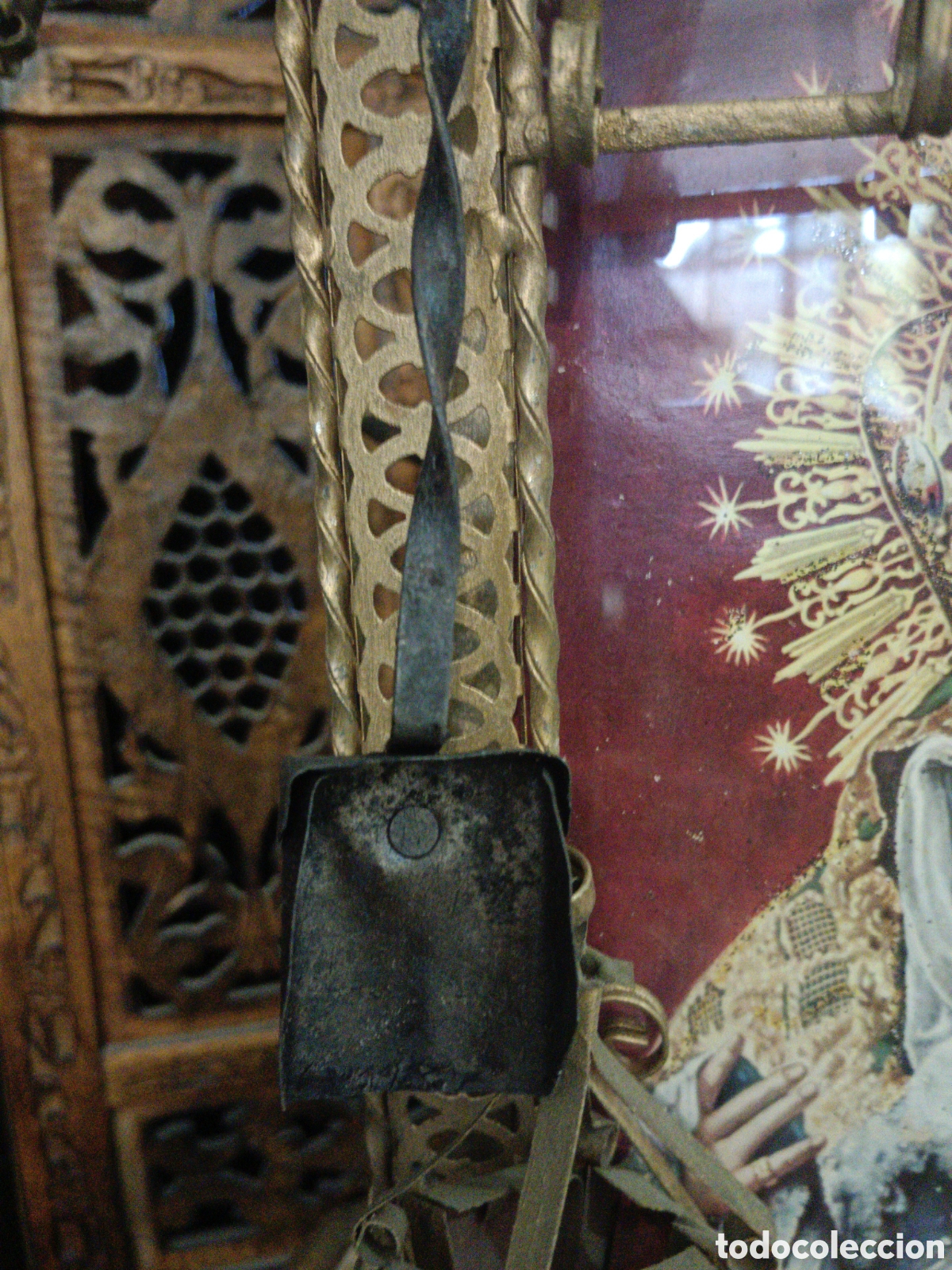 Antig&uuml;edades: Altar con farolillos y cristal rojo - Foto 8