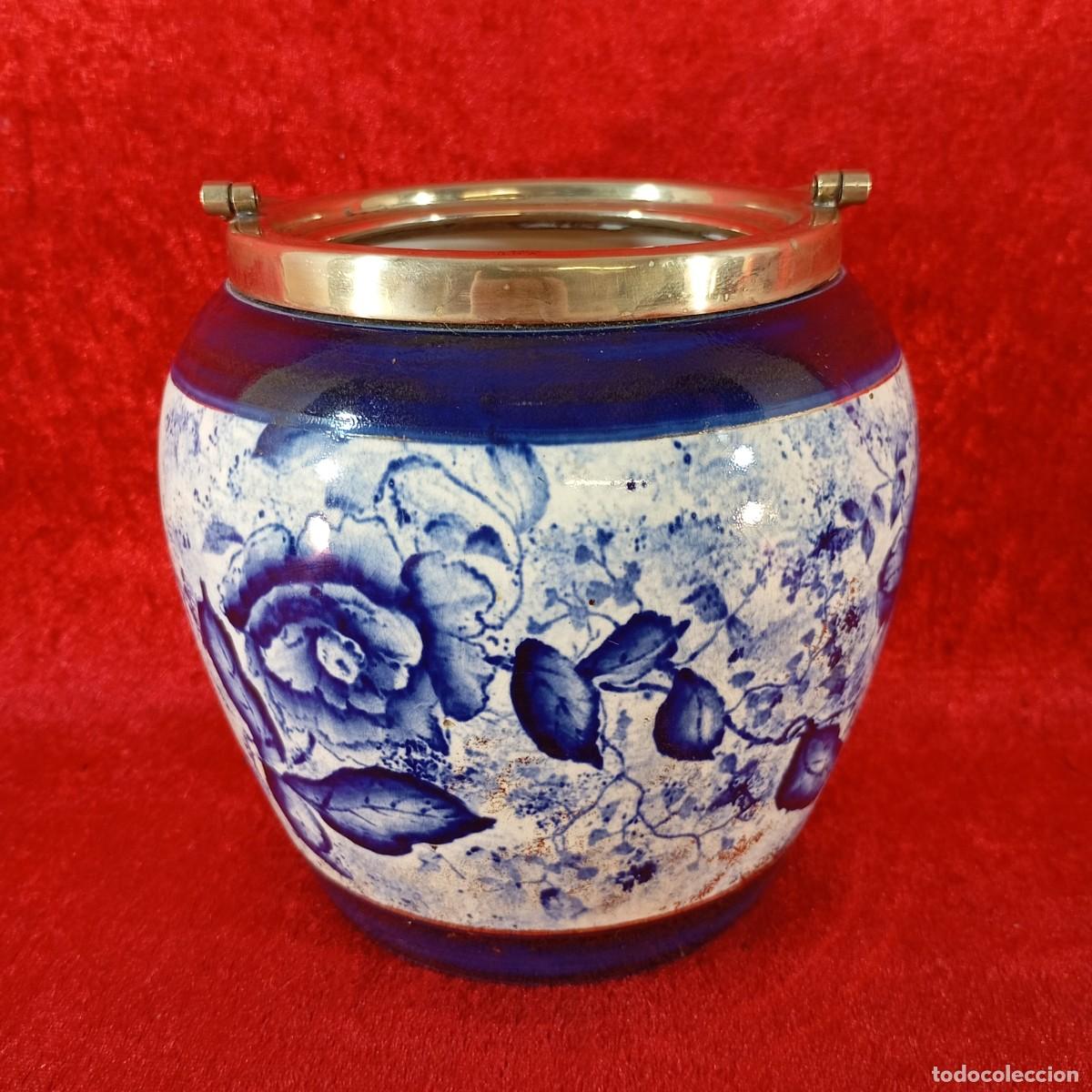 Antiguidades: TARRO PARA GALLETAS IRONSTONE DE VICTORIA WARE - CON SELLO Y PUNZONES - RARISIMA PIEZA VICTORIANA