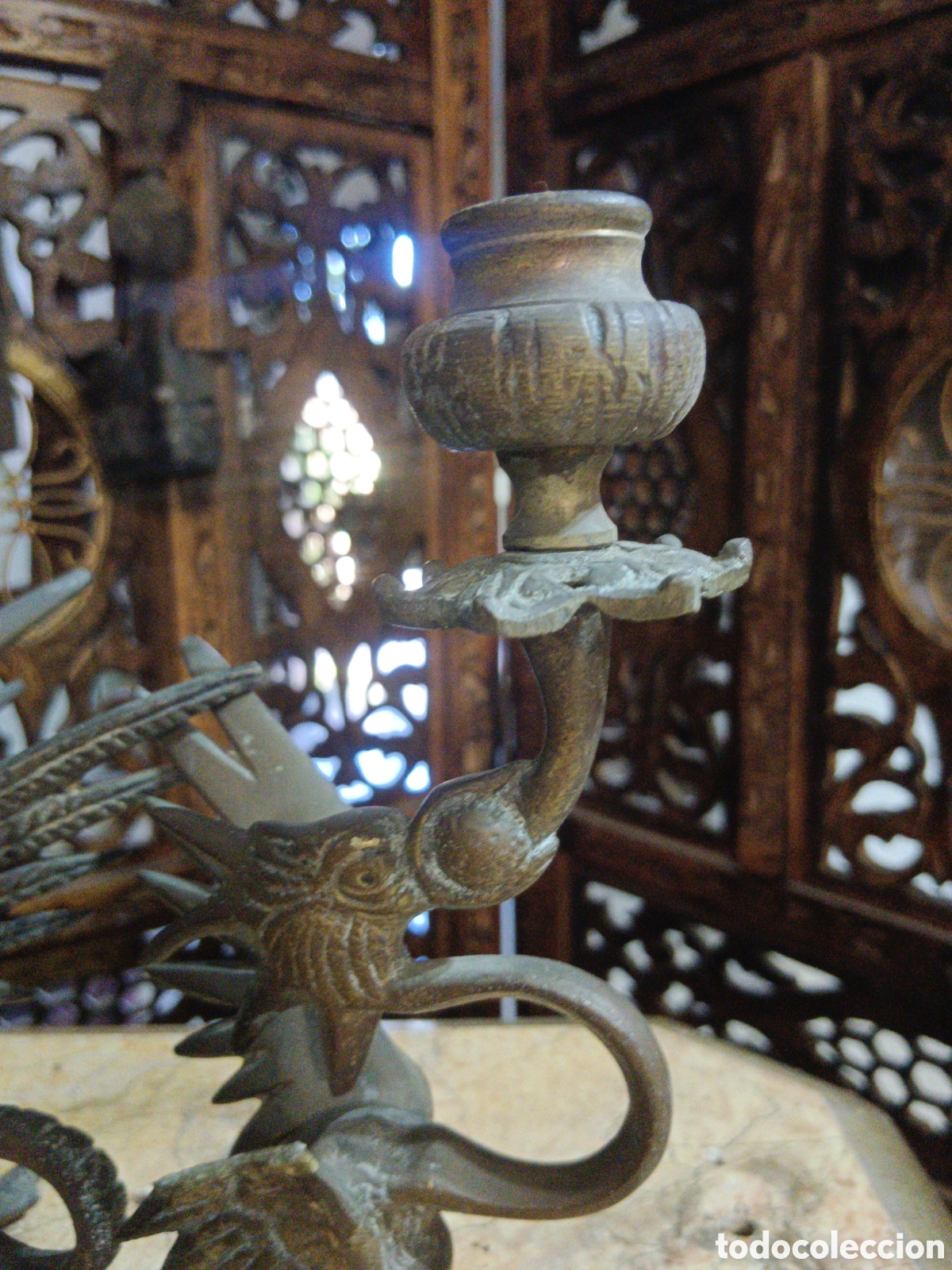 Antig&uuml;edades: Conjunto de apliques en bronce - Foto 6