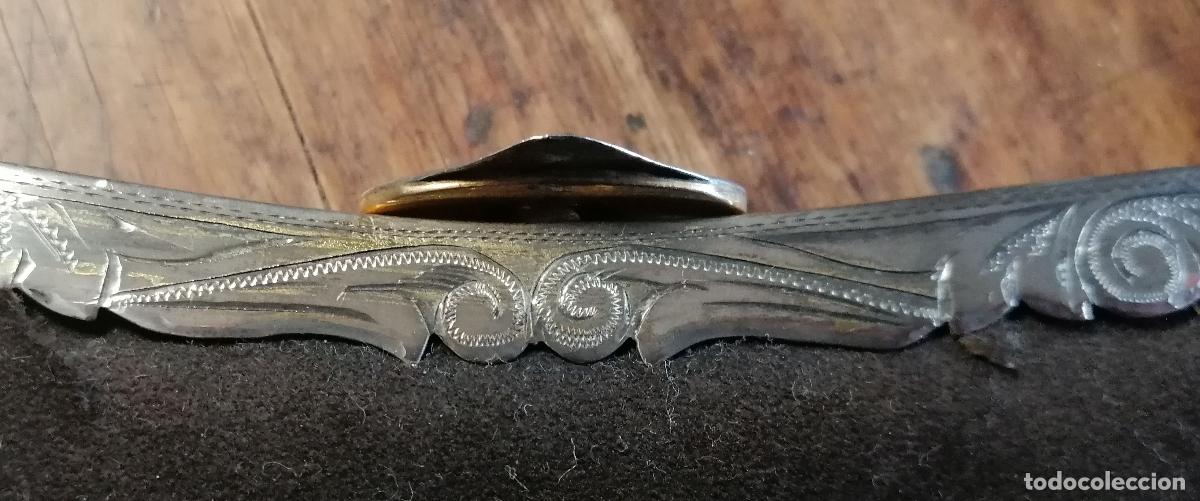 Antiquit&eacute;s: ANTIGUO BOLSO DE MANO. NEGRO CON CIERRE DE METAL. 21 X 19 CM. INTERIOR DE SEDA