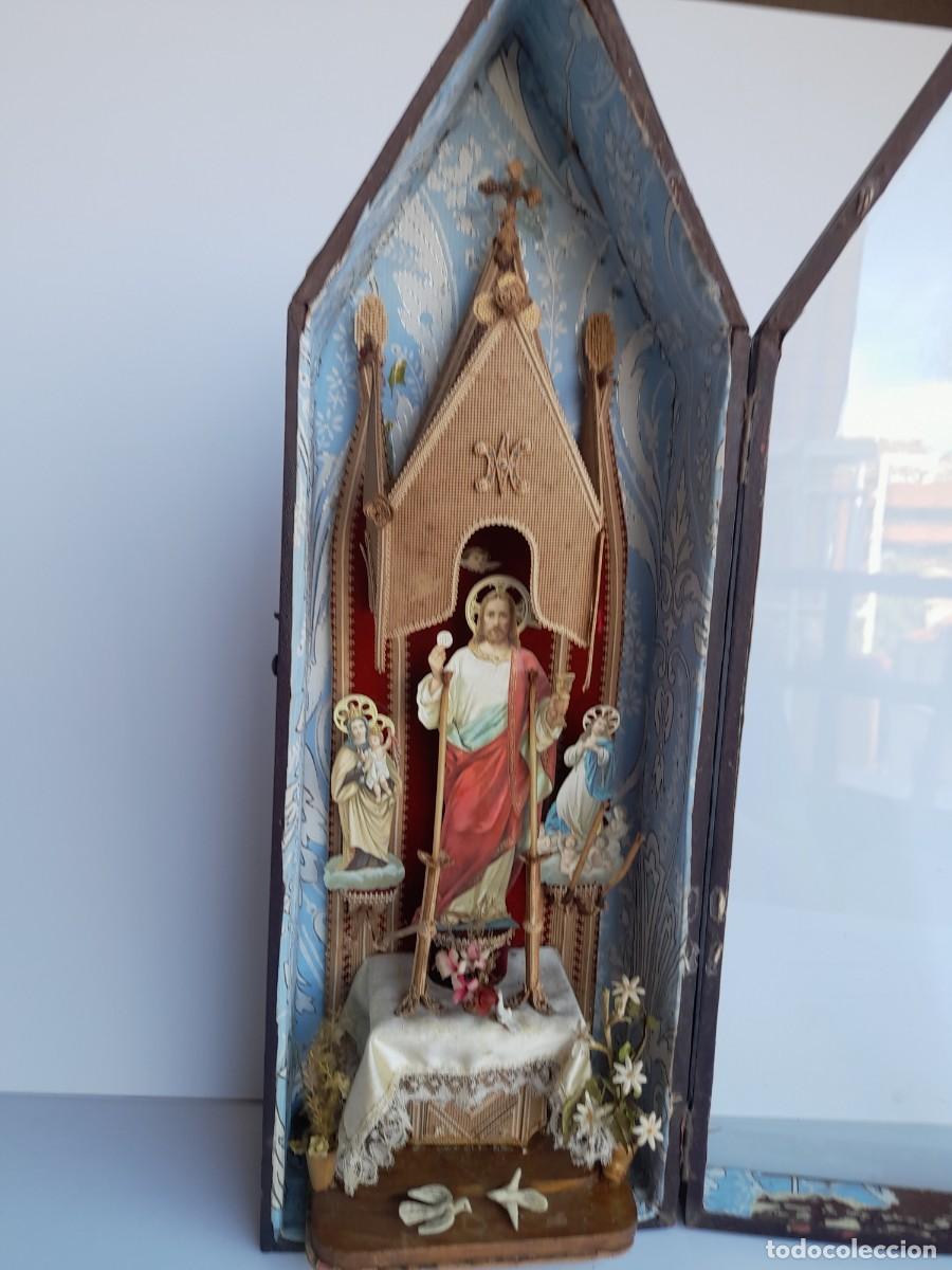 Antig&uuml;edades: Capilla representando un altar, trabajo monjil - Foto 1