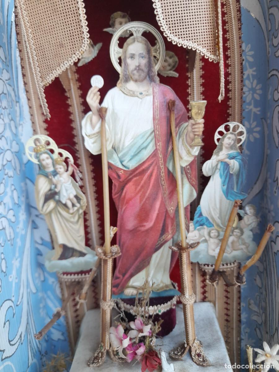 Antig&uuml;edades: Capilla representando un altar, trabajo monjil - Foto 4