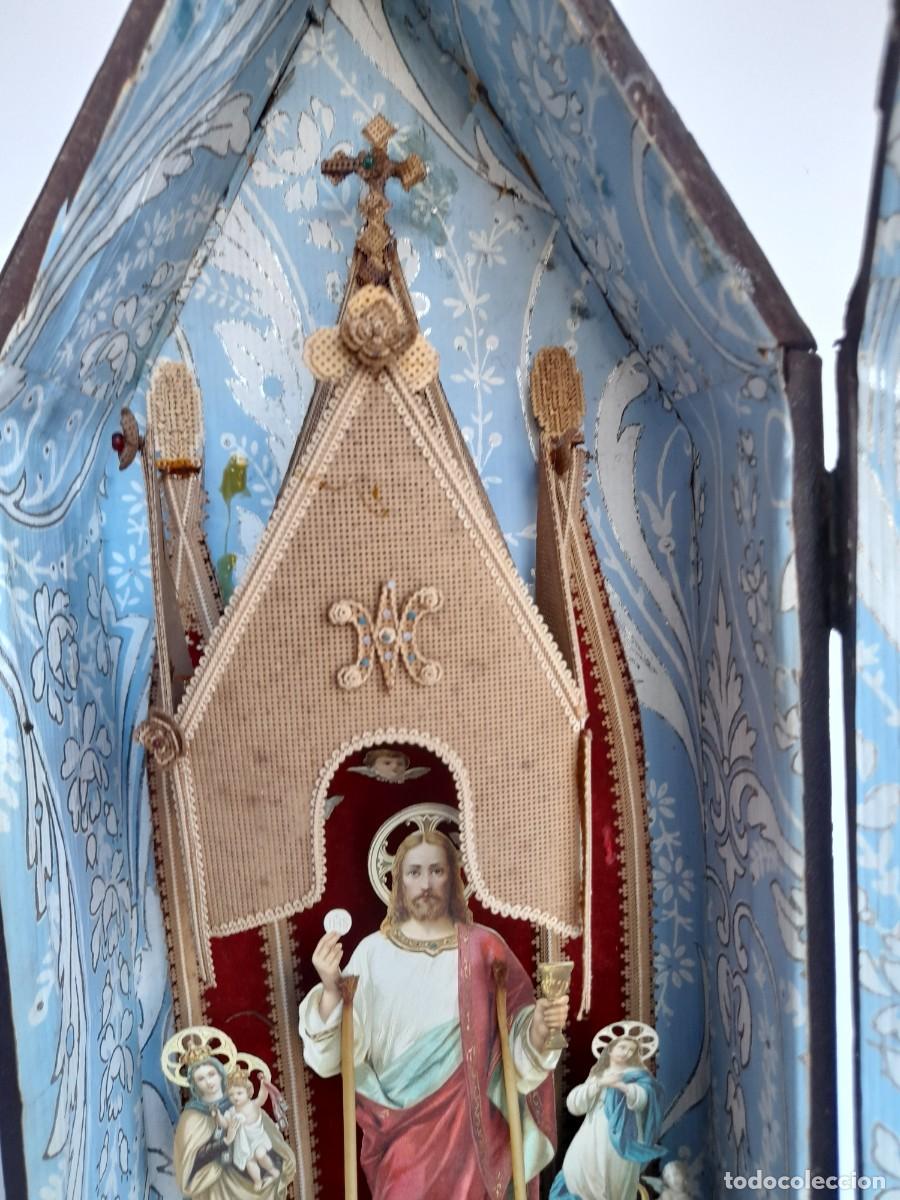 Antig&uuml;edades: Capilla representando un altar, trabajo monjil - Foto 5