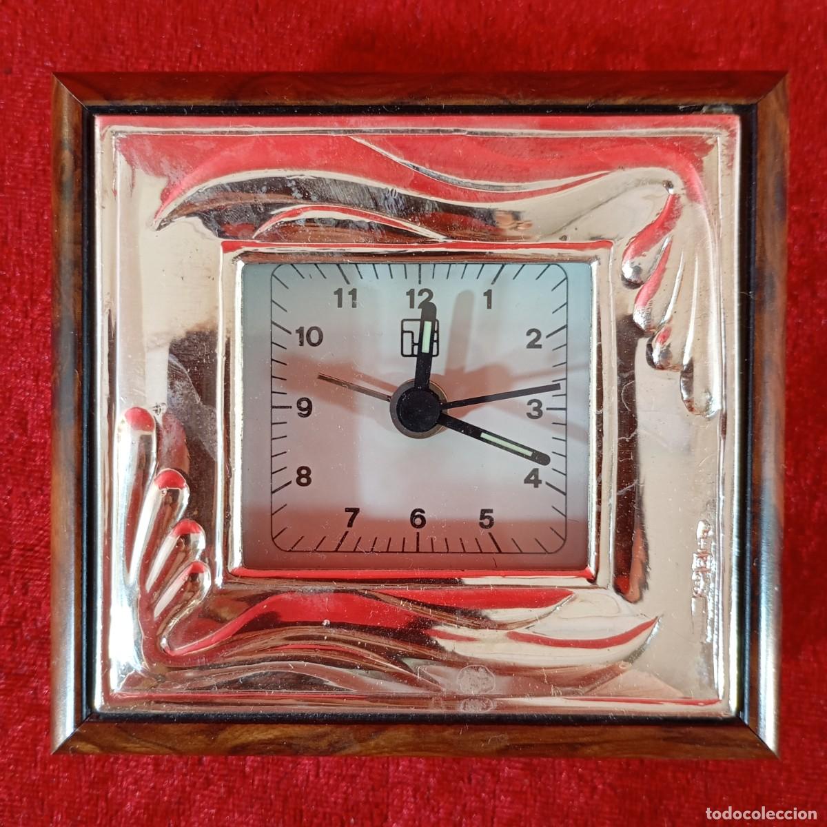 Antig&uuml;edades: PRECIOSO RELOJ DESPERTADOR - MARCO DE PLATA CONTRASTADA - SE DESCONOCE ESTADO - 9,5 X 9 CM